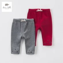 DB3947 dave bella automne bébé filles rouge gris étoiles impression pantalon