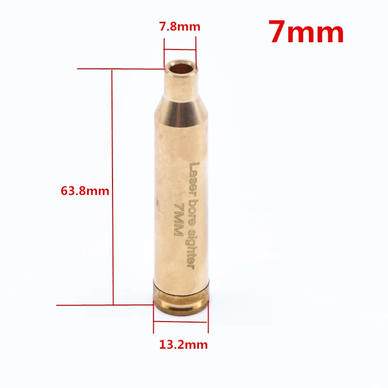 Лазерный латунный медный boresight CAL 7 мм 38 303 30 12GA 8X57JRS 223 картридж Диаметр sighter для регулировки прицела охоты