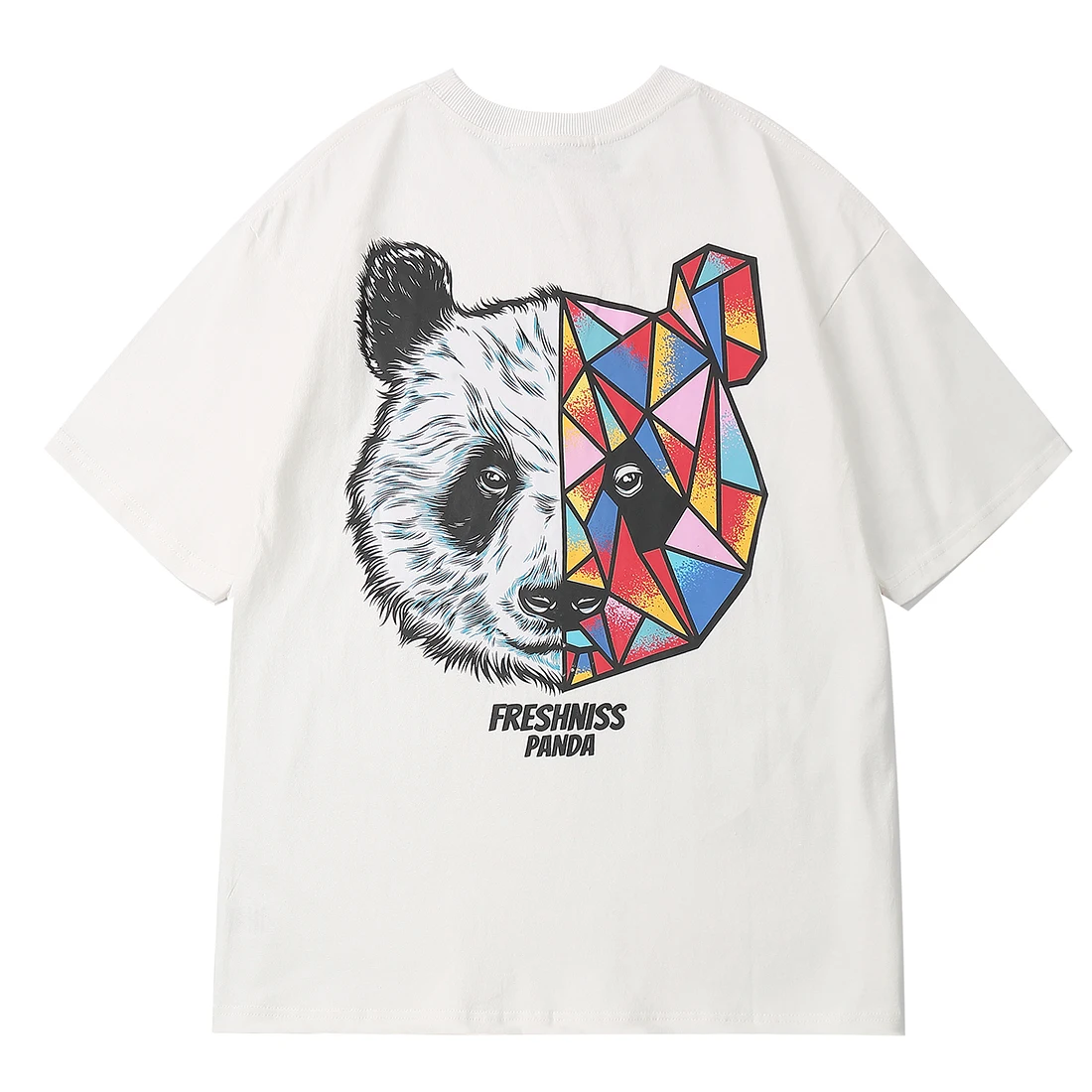 Aelfric Eden хип хоп Харадзюку футболки для мужчин Уличная Новинка летние геометрические панды с принтом повседневные мужские футболки с короткими рукавами