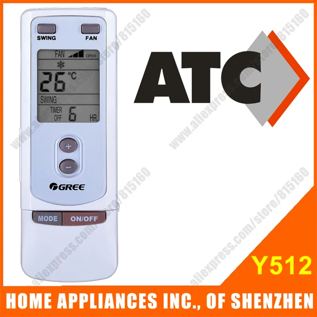 ATC Split & Portable Air Conditioner Remote Control Replacement Y512