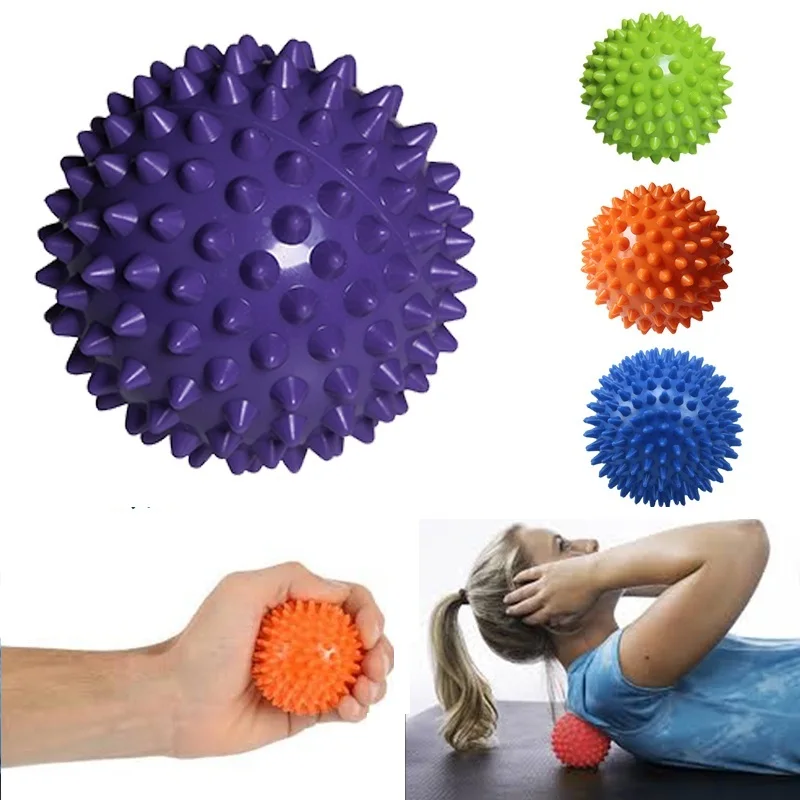 Bola de masaje para fitness, pelota deportiva para culturismo, suela  relajante, mano, pie, espalda y cuerpo, Punto disparador, 9cm
