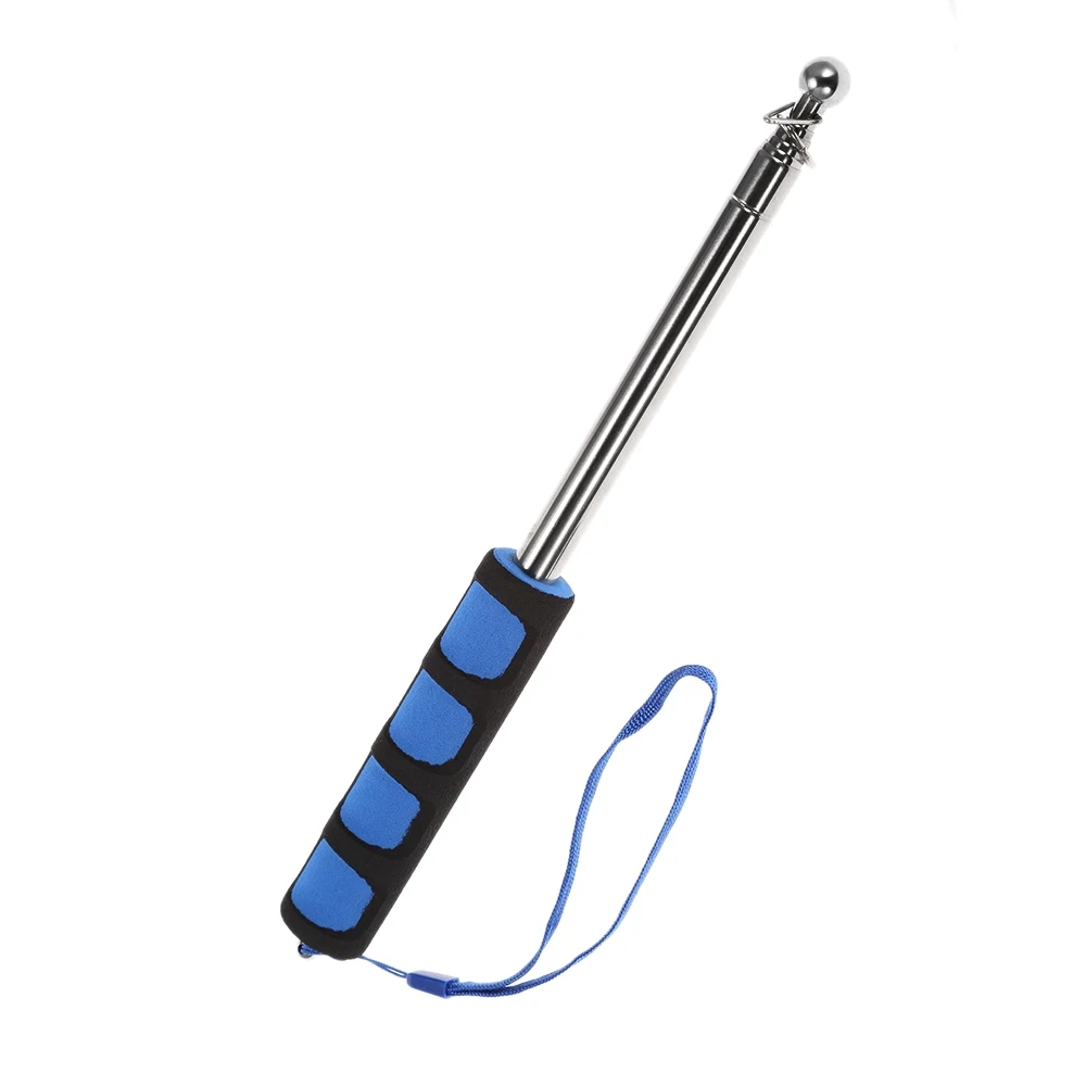 47.24inTelescopic Teachers Pointer Extendable Handle Stainless Steel Flag Pole