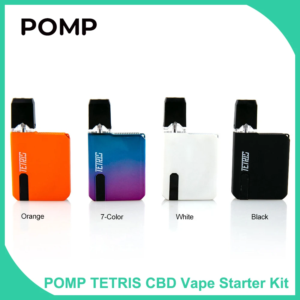 

Original POMP Tetris CBD Vaporizer Kit 0.5ml Capacity Built-in 400mAh Battery VPOCERA TM Zisha Ceramic Coil For CBD Kit E-Cig