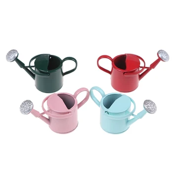 

New Arrival 1/12 Metal Watering Can Garden Miniature Decoration For Children Kids Dolls Acces Dollhouse Miniature Furniture