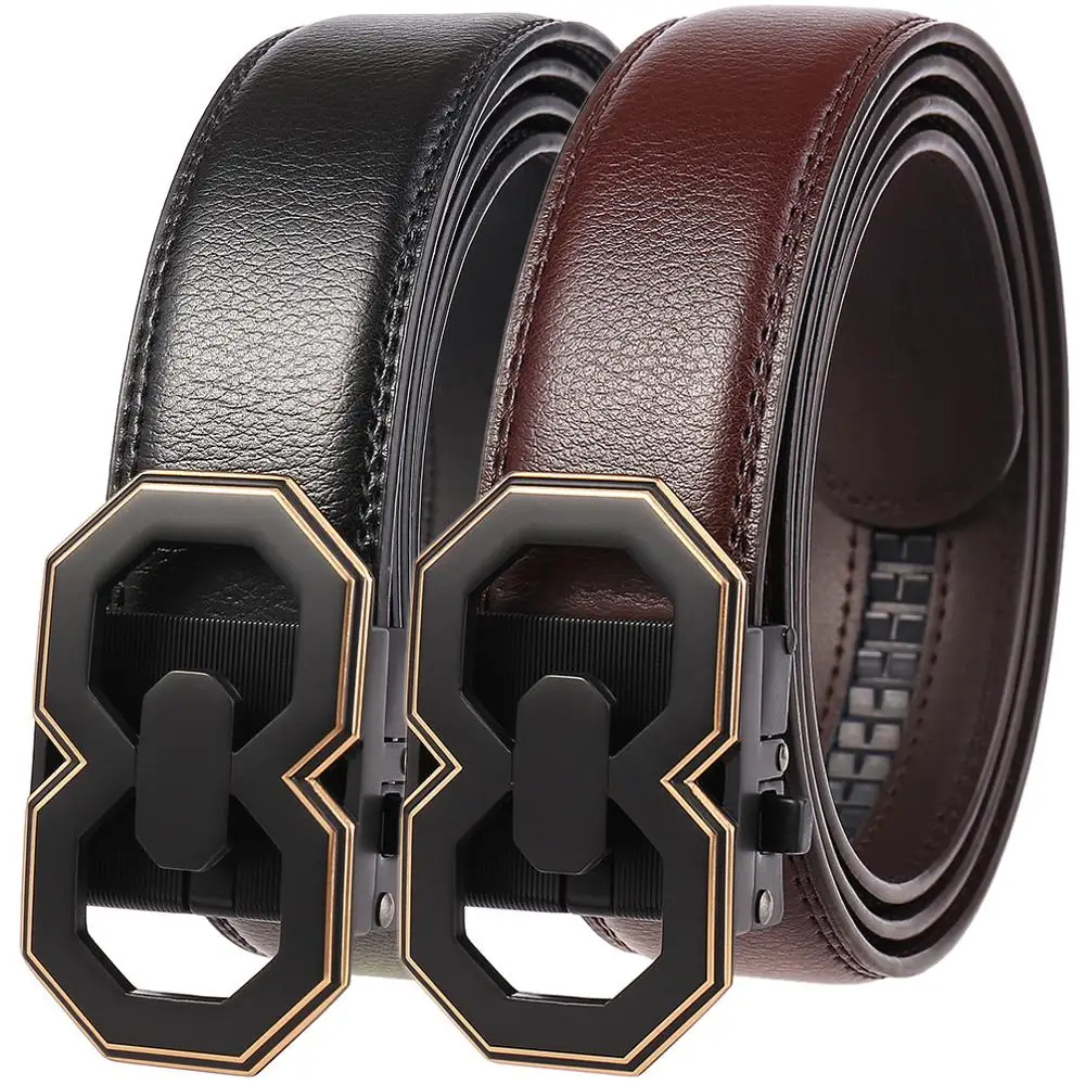 

Men's Belts Luxury Automatic Buckle Genune Leather Waist Strap for Mens Belt Designers Brand Good Quality Black Belts