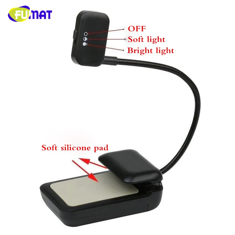  FUMAT LED Book Lights 3pcs LED E-reader Clip with Flexible Read Light lamp for Ebook Ereader Kindle - 32842735097