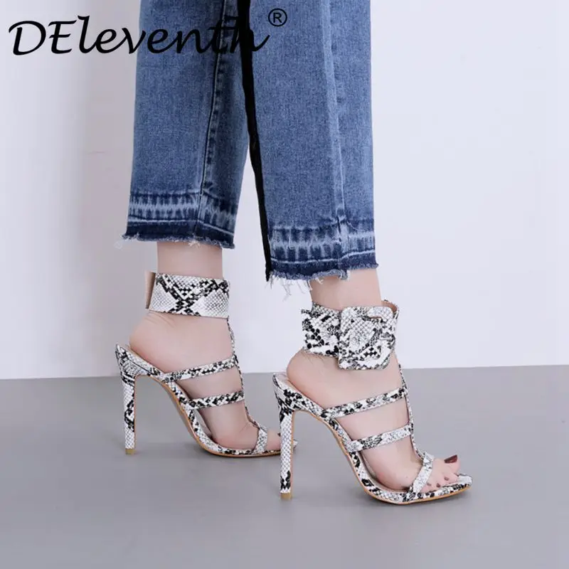 

2019 new arrival size 8.5 hot sale stilettos high heels peep toe party dress shoes woman fashion big buckle strap womens sandals