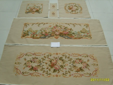 Французский Aubusson ручной вязки, шерстяные для дивана и кресла Обложка Комплект 1:4 с дужками, Aubusson Шелковый Набор чехлов для дивана