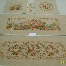 Французский Aubusson ручной вязки, шерстяные для дивана и кресла Обложка Комплект 1:4 с дужками, Aubusson Шелковый Набор чехлов для дивана