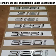 Topo do carro-estilo 3d emblema do carro adesivo emblema para bmw série 3 gt 318i 320i 325i 328i 330i 335i logotipo auto amortecedor traseiro carta decalque