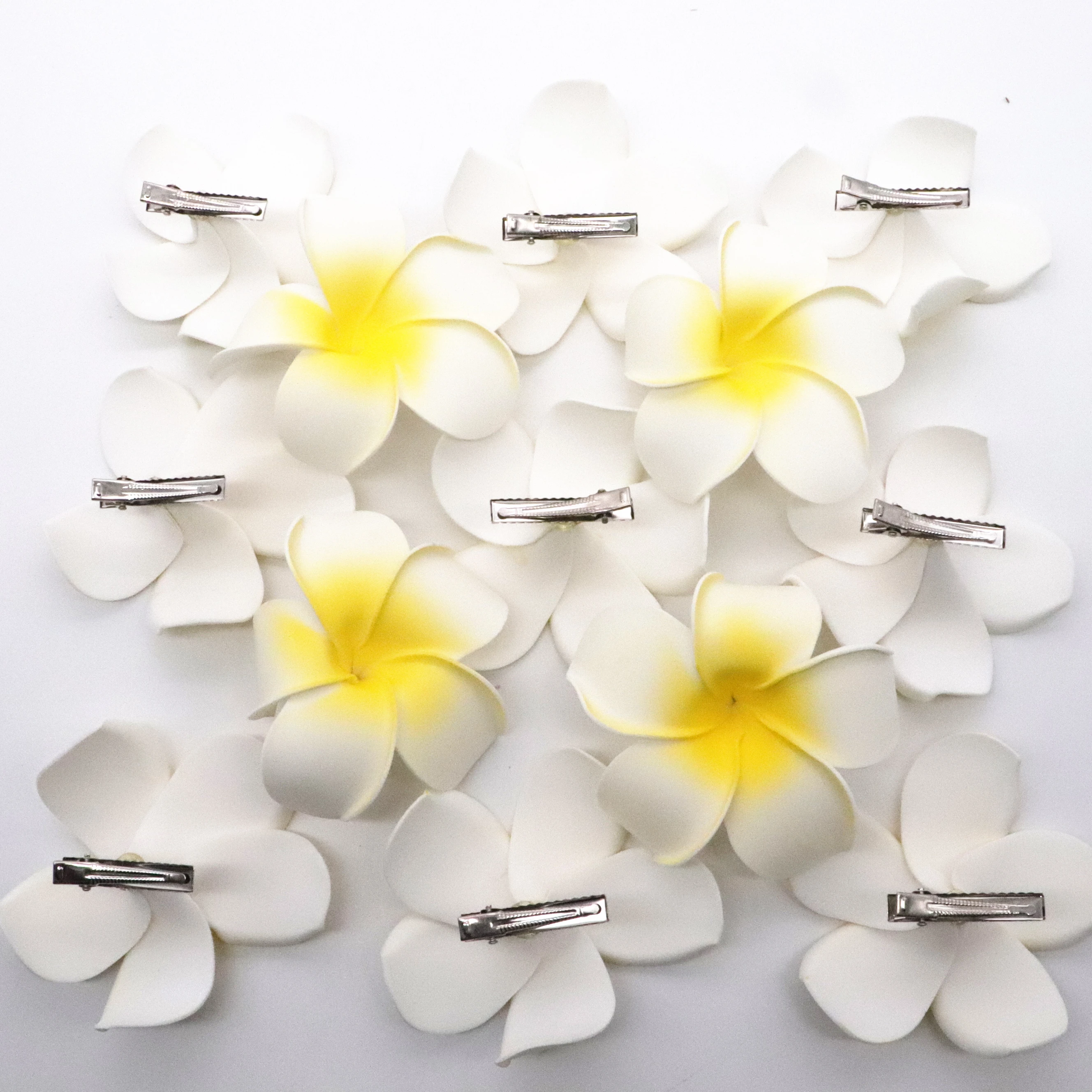 Peフォームのハワイアンプルメリア 5ピース ロット 造花 髪型 卵の花 結婚式の装飾 パーティー用品 Artificial Dried Flowers Aliexpress