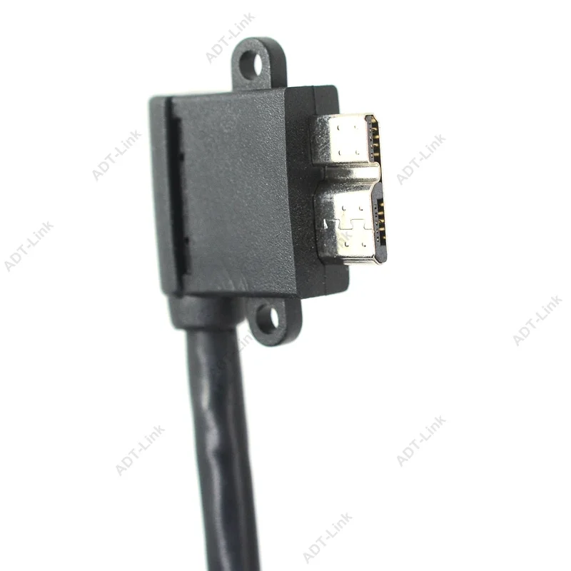 المصغّر USB 3.0 كابل M/M-الزاوية اليمنى USB A إلى USB 3.0 مايكرو B-بزاوية مايكرو -USB اليسار وصولا أسفل