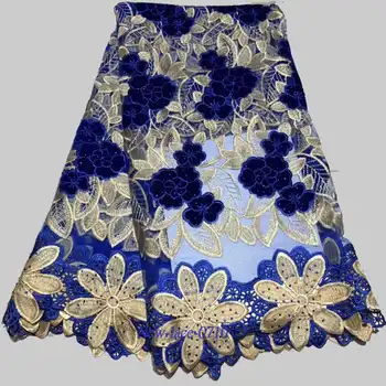 

African Velvet lace fabric 2019 high quality french tulle lace Stones Swiss guipure bridal Nigerian lace fabrics 03