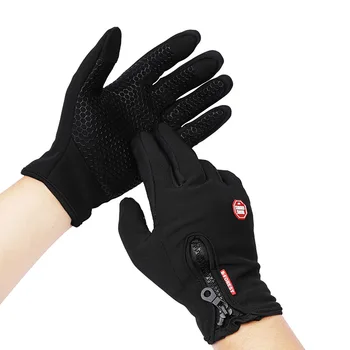 

Touch Screen Bike Gloves Winter Thermal Windproof Warm Full Finger Cycling Glove Anti-slip Bicycle Gloves For Men Women