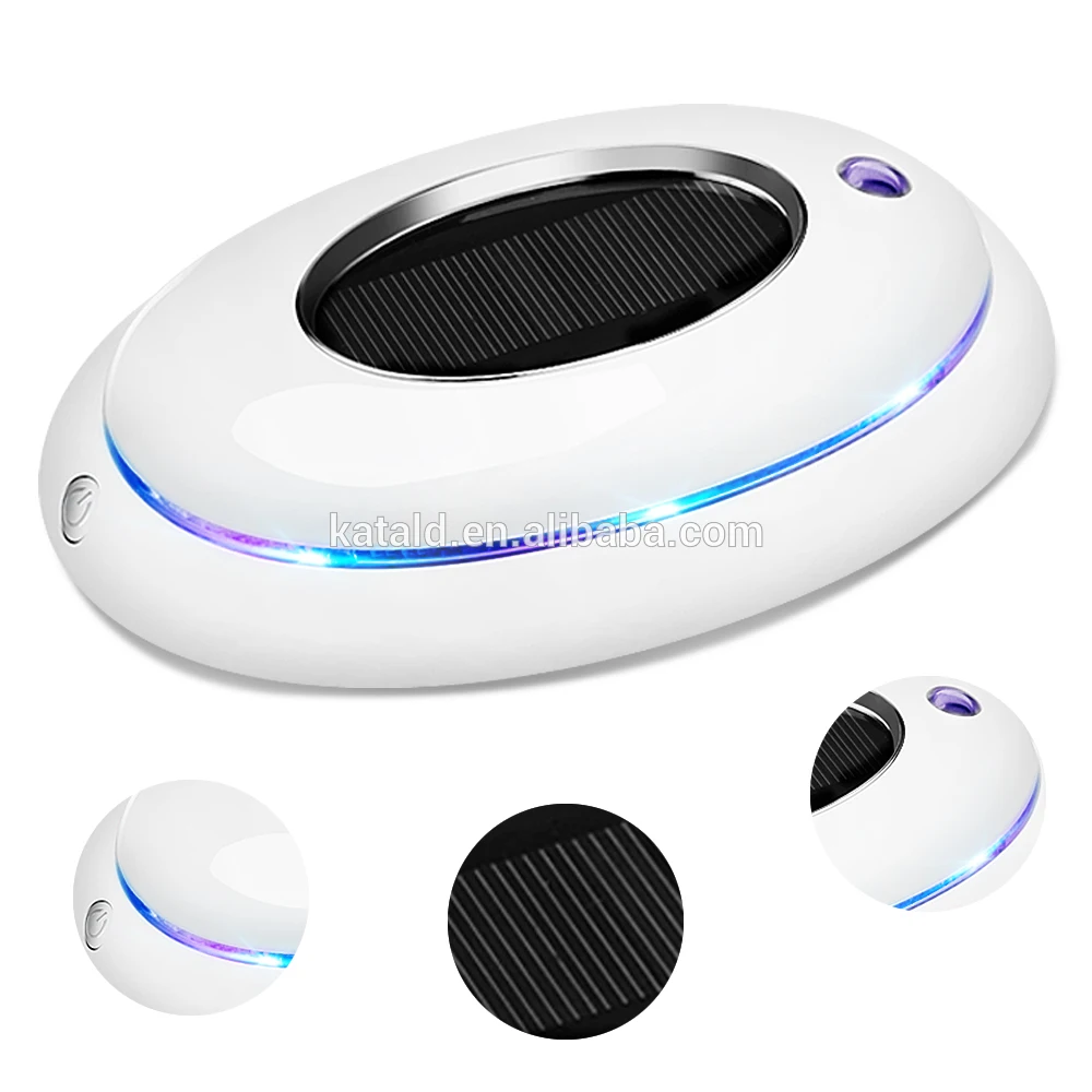 

Aerosol Spray Type Air Fresher for Car / Aroma Oil Diffuser Air Humidifier with A Solar Battery White Mini Portable Air Purifier