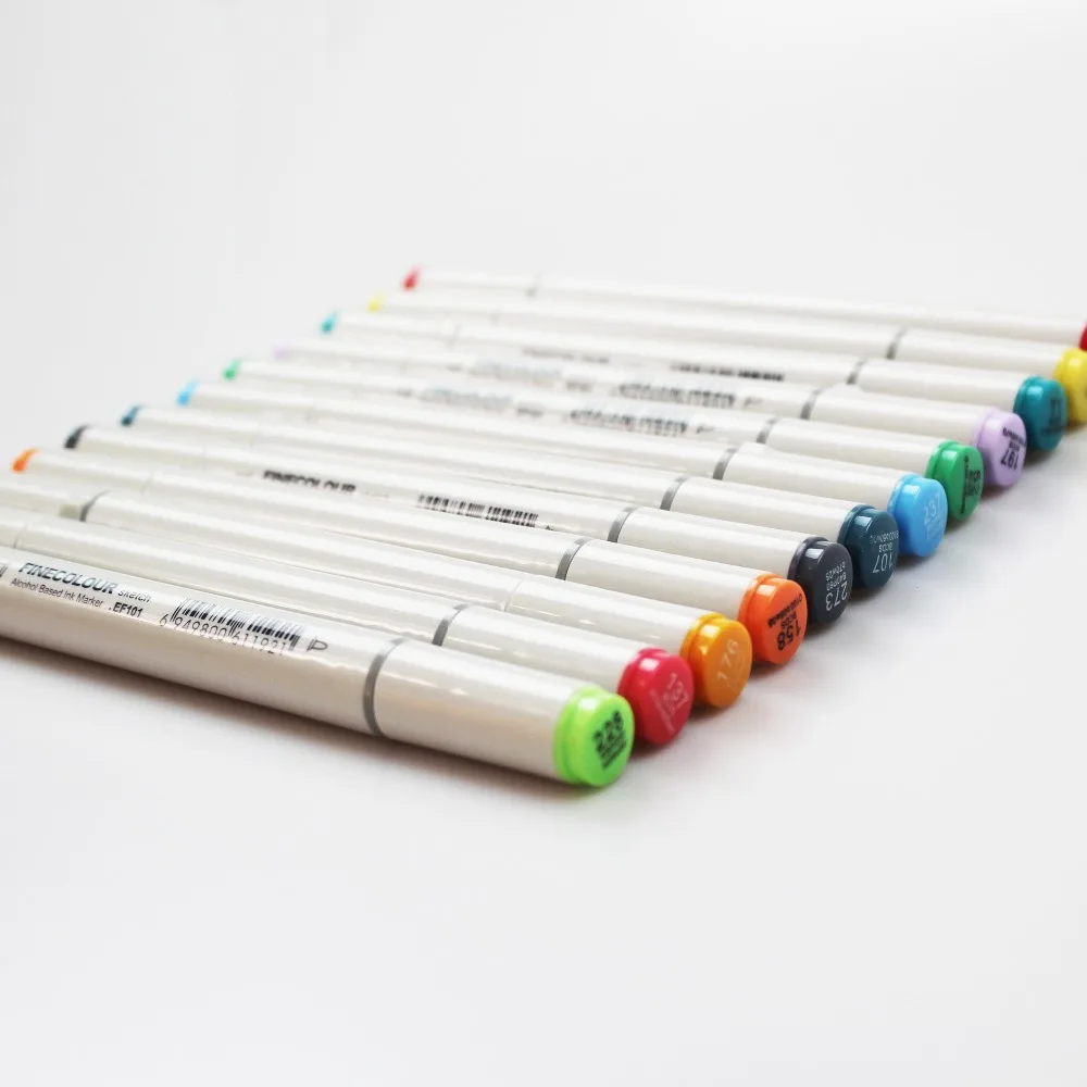 Finecolour EF101 160 цветов маркеры на спиртовой основе для каллиграфии двусторонние