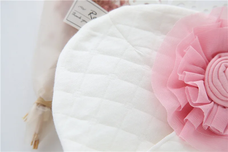 Ideacherry шляпы для девочек от 0 до 6 месяцев новорожденных розовый белый сплошной цвет утолщение милая шапочка младенческой хлопок Весна Осенние вязаные шапки