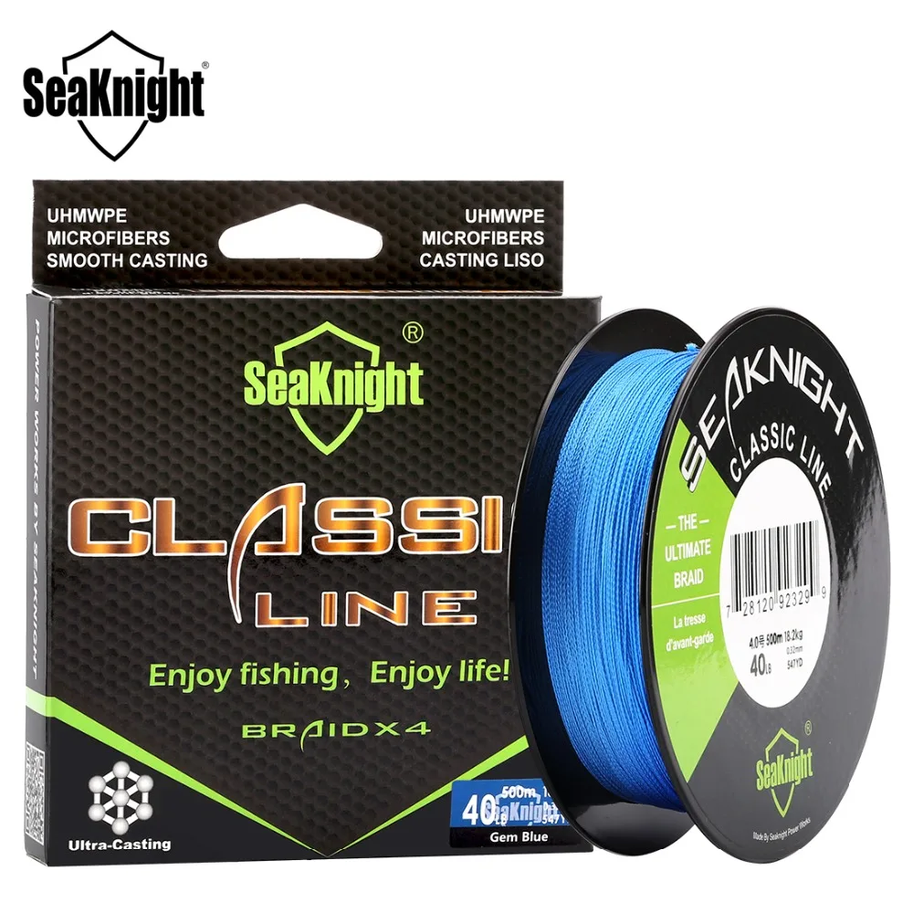 SeaKnight Classic Braid Fishing Line 300M 500M 4 Strand PE Line Braid Smoother Multifilament
