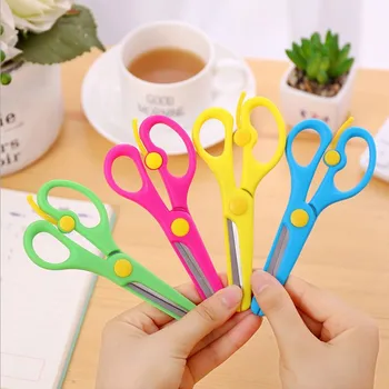 

Coloffice 1PC Colorful Candy Color Kid Safe Multipurpose Household Scissors Cutting Paper Tools Student Office School Supplies