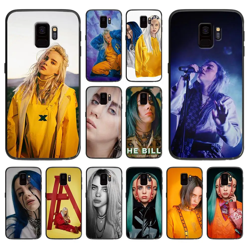 Горячая Billie Eilish музыка певица для samsung Galaxy A5 A6 A7 A8 A9 2017 2018 2019 плюс M10 M20 M30 мягкий