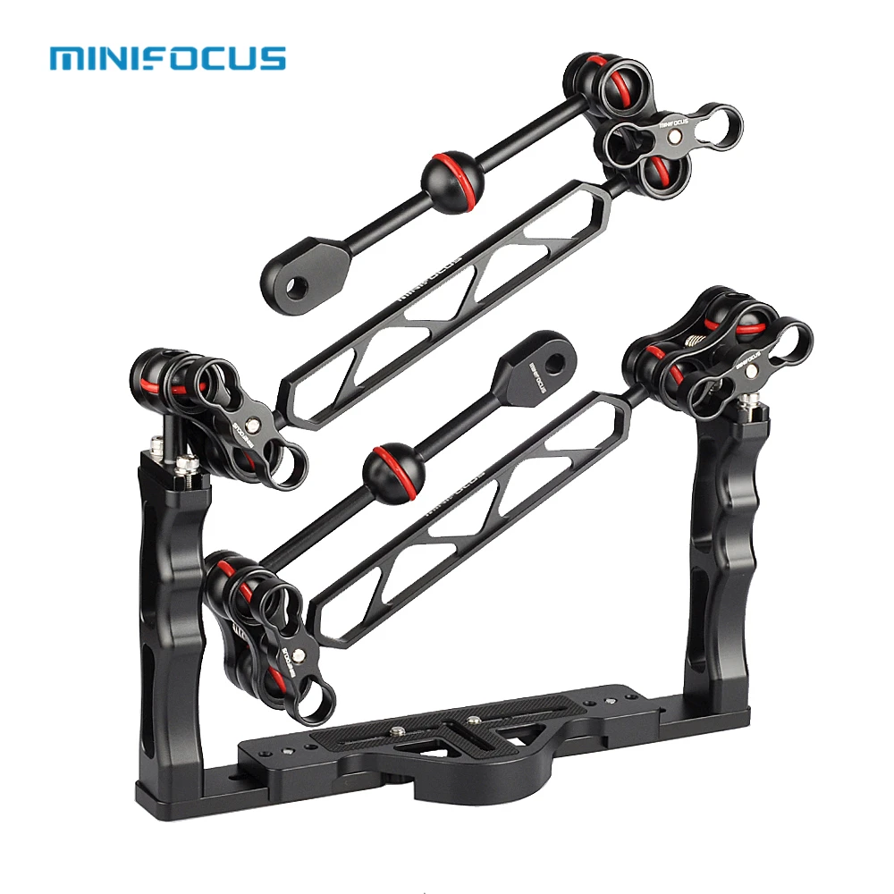 

Full Aluminium Underwater Video Stabilizer Tray for Camera housing with 8'' Double Ball arm and 1'' Ball Clamp YS Diving Set