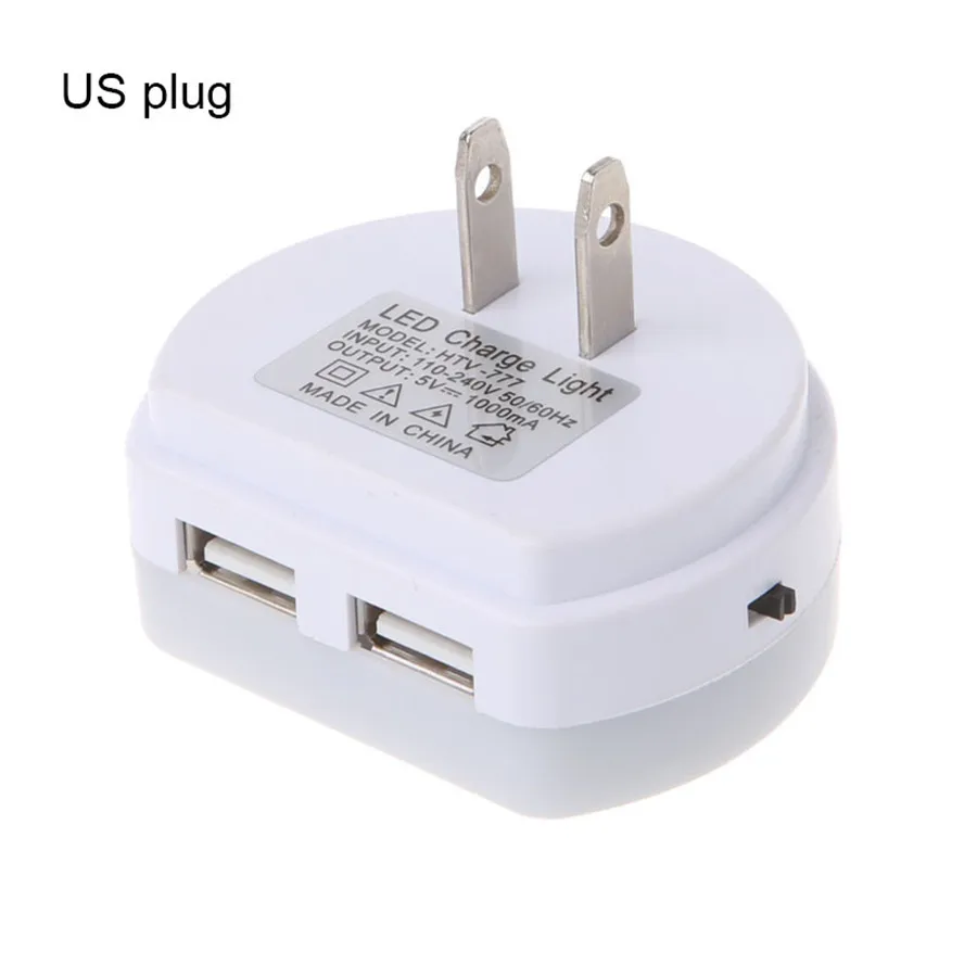 Лампа светодиодная 5 В 1 а с двойным Usb разъемом штепсельная розетка стандарта