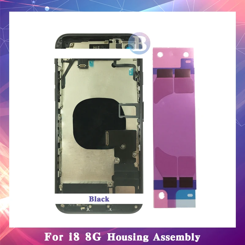 Goede Hoge Kwaliteit Voor iphone 8 8g of 8 Plus X met Flex Kabel Terug Behuizing Volledige Vergadering Battery Cover Deur midden achter Frame Chassis