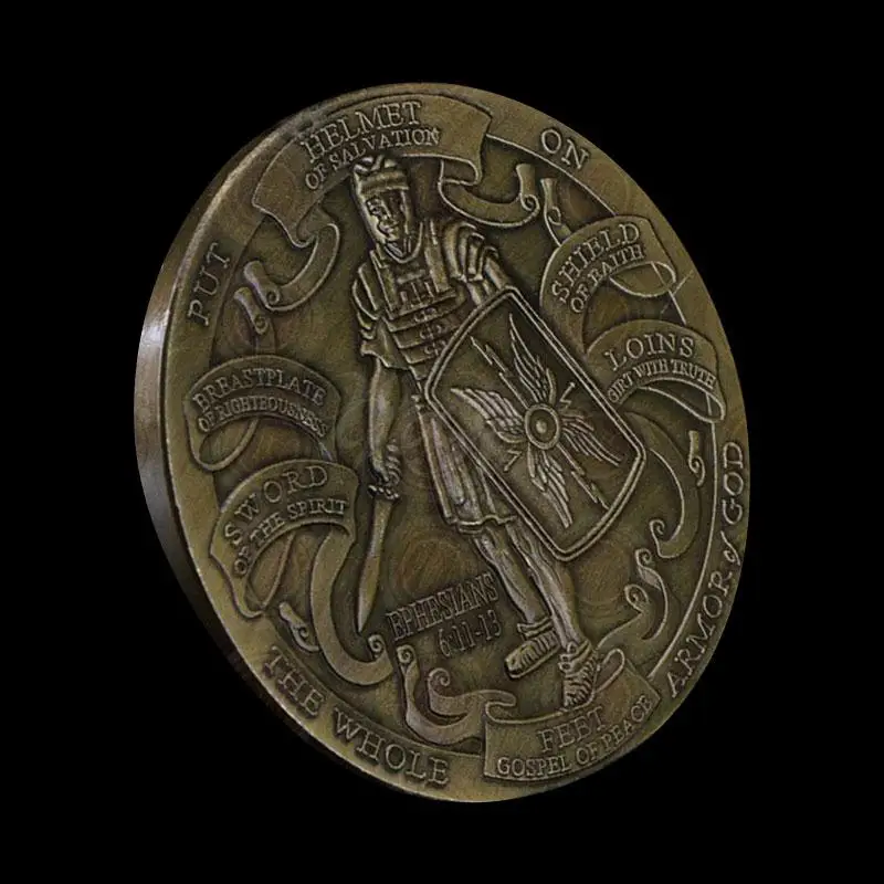 Put On The Whole Armor Of God Souvenir Round Commemorative Coin Iron Collection Put On The Whole Armor Of God Souvenir Round Commemorative Coin Iron Collection