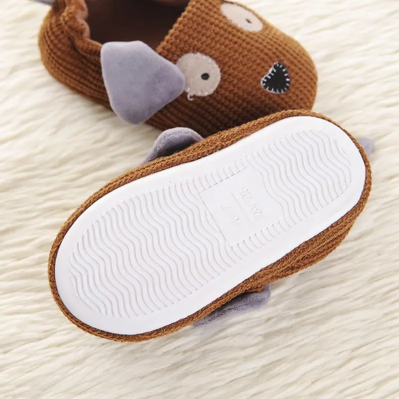 Kocotree/Детские домашние тапочки с животным узором; домашняя обувь для девочек; теплая зимняя обувь для спальни; детская обувь на плоской подошве