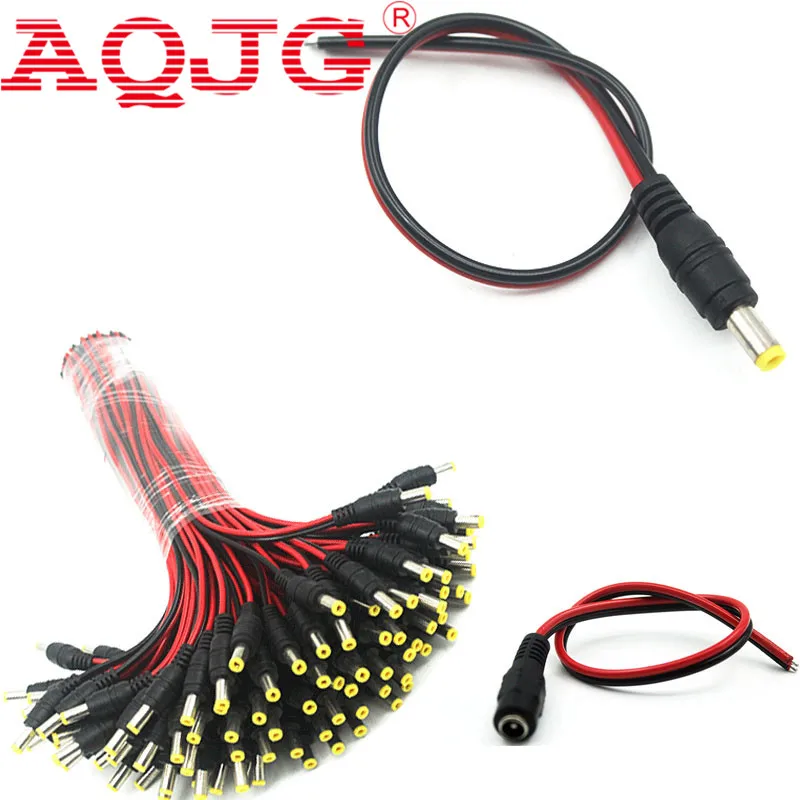 100pcs/Lot 2.1x5.5 Mm Male Female Plug 12V Dc Power Pigtail Cable Jack For Cctv Camera Connector Tail Extension 12V DC Wire 100pcs/Lot 2.1x5.5 Mm Male Female Plug 12V Dc Power Pigtail Cable Jack For Cctv Camera Connector Tail Extension 12V DC Wire