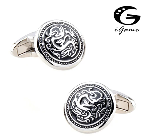 

iGame Factory Price Retail Men's Dragon Cufflinks Copper Material Vintage Cuff Links Free Shipping