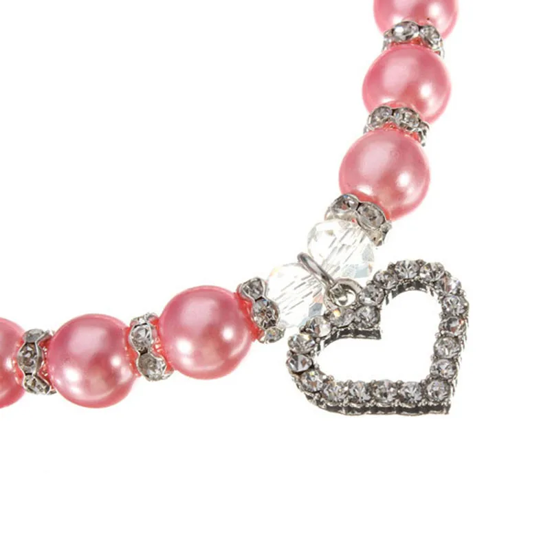 Fashion Pearl Pet Necklace for Dogs Cats Loving Heart Pendant Chihuahua Yorkie Dog Necklace Pet Accessories Puppy Dog Products11