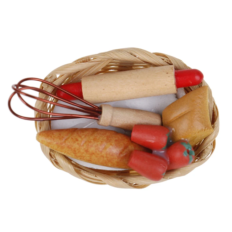 Пищевой инструмент, тост для хлеба, хот-дог с корзиной, столовая, пекарня, кондитерские изделия, кухонные украшения, кукольный домик