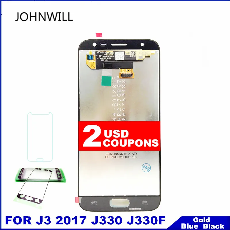 

Replacement LCD For Samsung Galaxy J3 2017 J330 J330F Phone Display Touch Screen Digitizer Assembly With Brightness Control