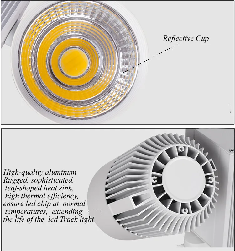 Faixa de Luz Luzes do Trilho para Roupas Fonte Spotlight Pingente Loja Luz Pista Ac85-265v Spotlighting Cob Led 20w 8 Iluminação do percurso