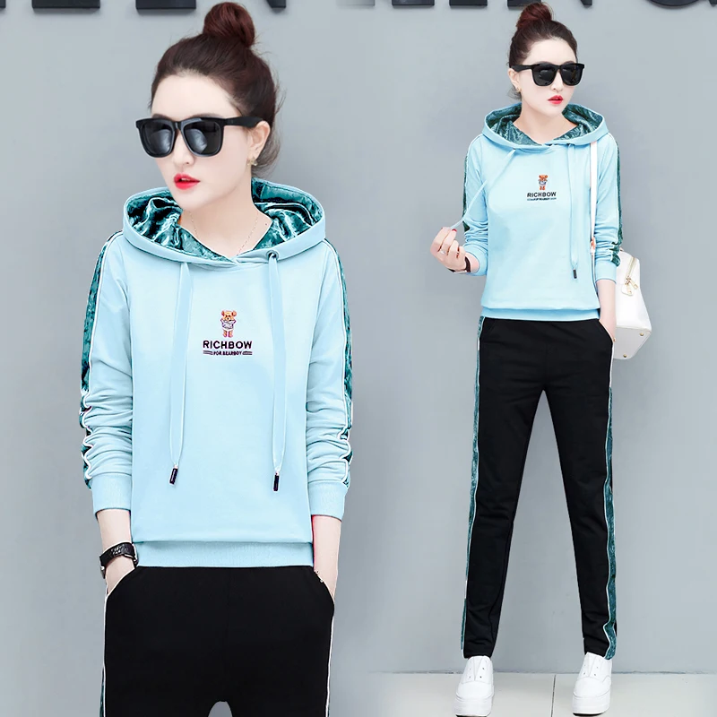 

YICIYA blue tracksuit sportswear women 2 piece set hoodies top and pants suits co-ord set outfit plus size 2019 spring clothes