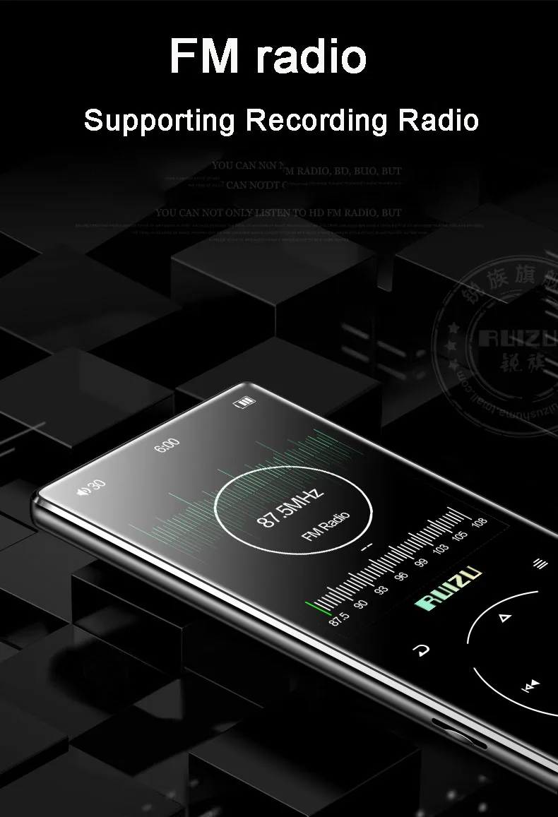 MP3 плеер ruidu Bluetooth 8 Гб музыкальный плеер Поддержка FM радио Запись видео плеер электронная книга со встроенным динамиком