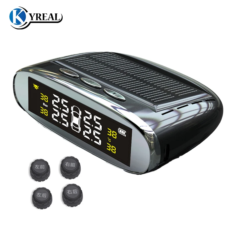 TPMS Solar Auto Alarm Tire Sensor Wireless 1 (15)