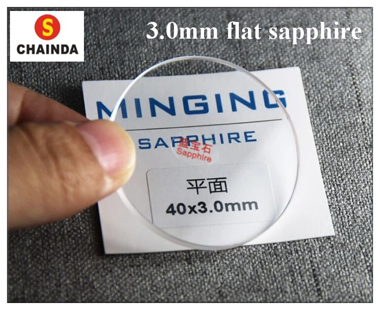 1 шт 3,0 мм толстое плоское круглое сапфировое стекло от 28 мм до 42 мм