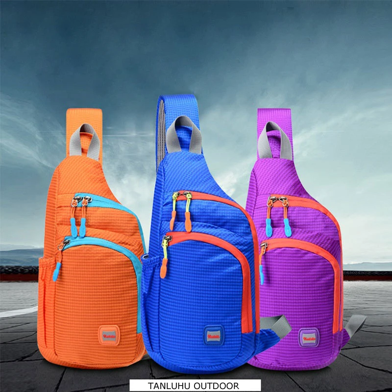 

Waterproof Nylon Outdoor Sports Bag Men Women Climbing Hiking Cycling Bottle Holder Shoulder Cross Body Chest Bag