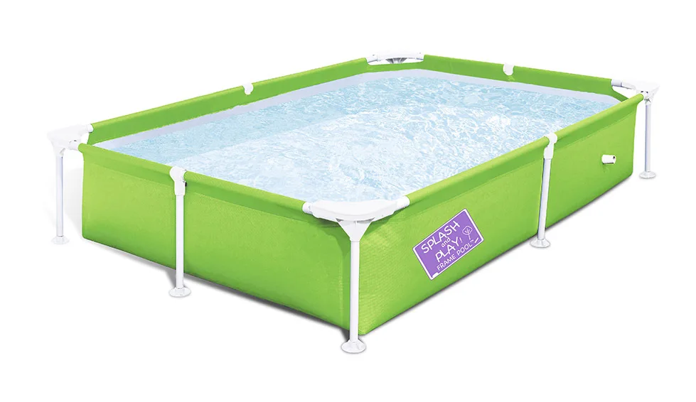 На лето 2,2*1,5*0,43 m Портативный складной детский прямоугольный углубление кронштейна для пробирок бассейн - Цвет: Светло-зеленый