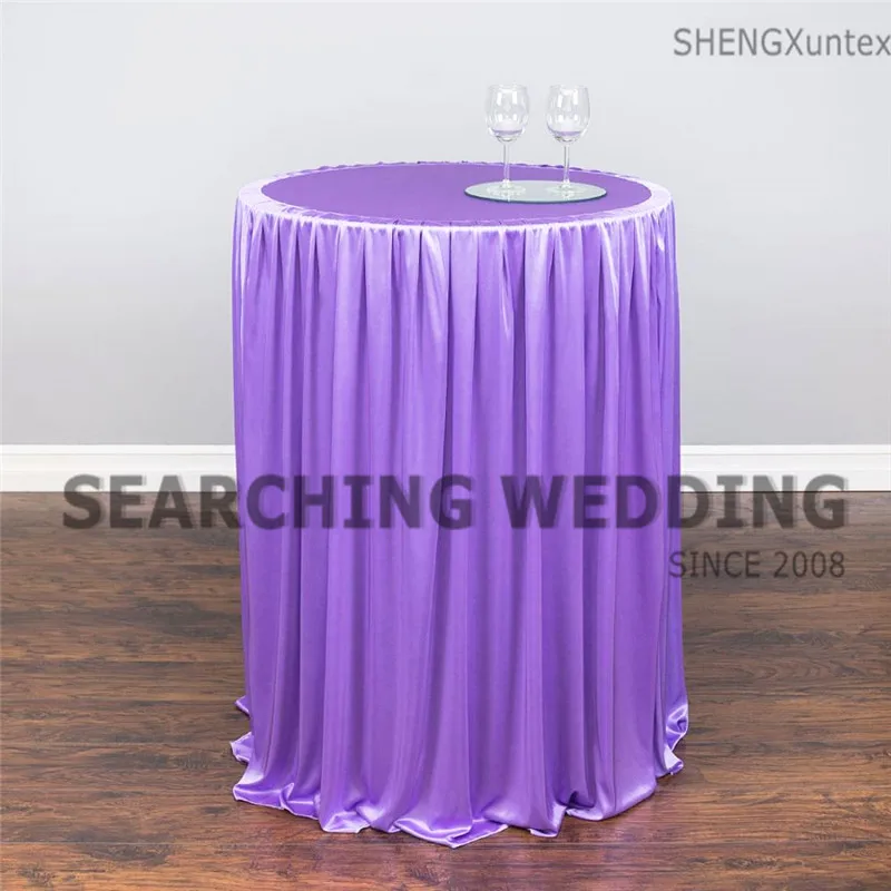 

Good Looking Ice Silk Cocktail Table Cover Pub Highboy Table Cloth For Wedding Decoration