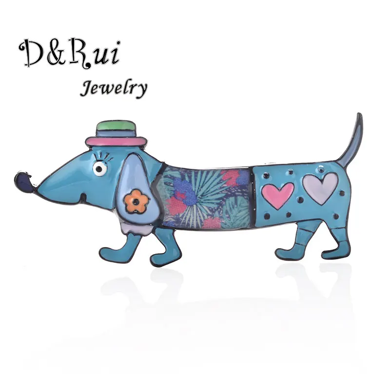 

Cute Dachshund Dog Brooches For Men Women Fashion Metal Alloy Enamel Animal Brooch Pins 2019 New Design Girl Jewelry Accessories