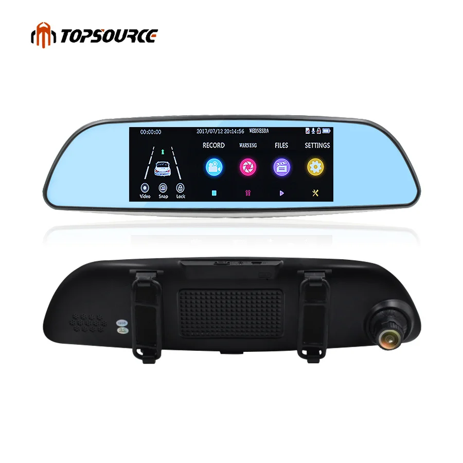Автомобильный видеорегистратор TOPSOURCE с двумя объективами, камера, регистратор HD, 7 дюймов, 1080 P, Автомобильный видеорегистратор, регистратор, видеокамера ночного видения