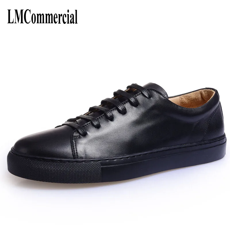 

Fashion shoes male leather 2017 new Korean all-match black shoes spring British white shoe male shoes