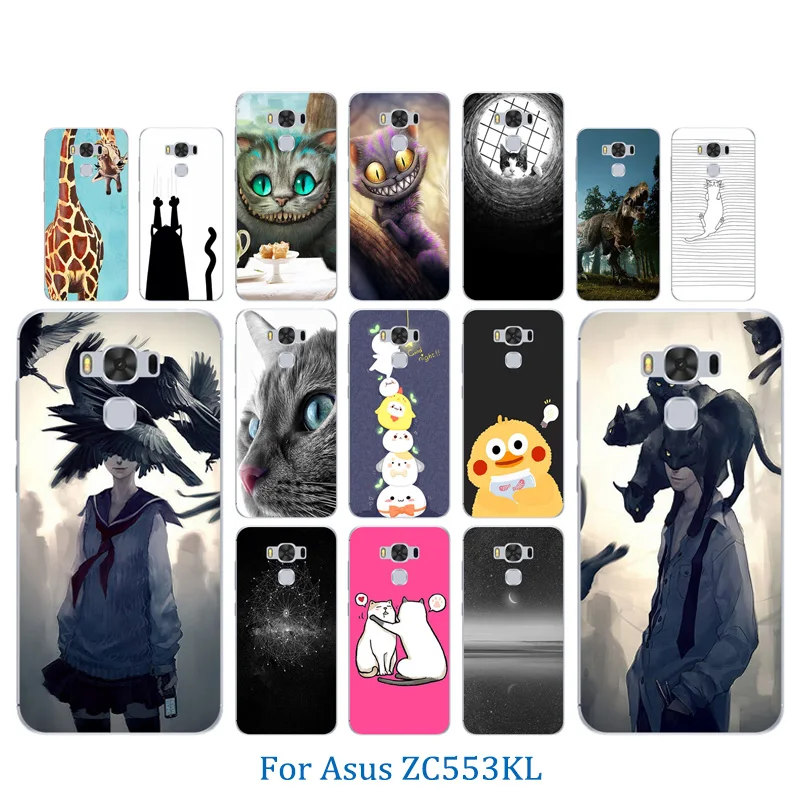 Мягкий силиконовый чехол для Asus Zenfone 3 MAX ZC553KL 5 дюймов Чехол Pusscat Pattern Shell Gel полная