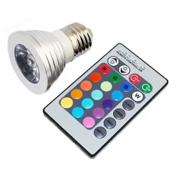 

Energy saving 85-265V E27 RGB LED bulb 16 Color Magic LED Night Light Lamp Dimmable Stage Light / 24key Remote Control holiday