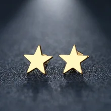 DOTIFI, серьги-гвоздики из нержавеющей стали для женщин и мужчин, пентаграмма золотистого и серебристого цвета, ювелирные изделия для влюбленных на помолвку, Прямая поставка