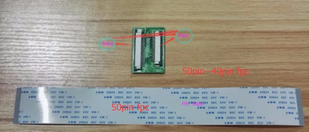 Fpc200mm 0,5 mmttf 50pin оказалось 40pin мягкий удлинитель кабеля адаптера 4,3. 5. 7,8 дюймов ЖК-экран FFC FPC