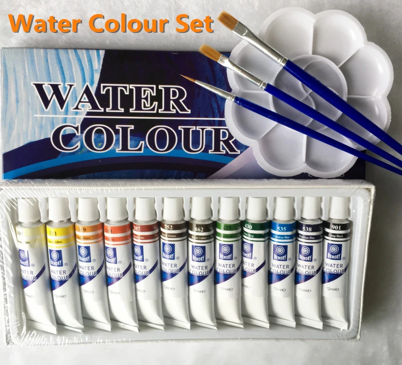 Professional Brand Watercolor Paint Children's Creative Watercolor Kit Rainbow Art Painting 12 Tube Free For Brush And Tray|Watercolor Kits| Watercolor Paintwatercolor Paint Brands - Aliexpress